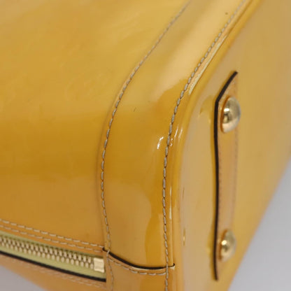 Louis Vuitton LOUIS VUITTON Monogram Vernis Alma PM Hand Bag Citrin M90101 LV Authentic EC497