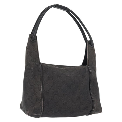 Gucci GUCCI GG Canvas Shoulder Bag Black 101333 Authentic 173490