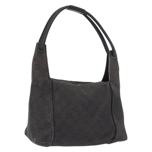 Gucci GUCCI GG Canvas Shoulder Bag Black 101333 Authentic 173490