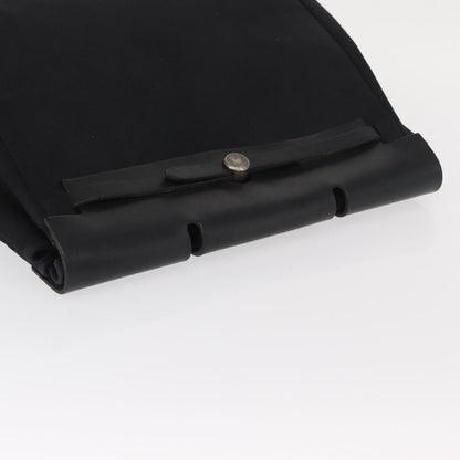 Hermès Hermès HERMES Herbag MM Hand Bag Canvas Leather Black Silver Authentic gh1501