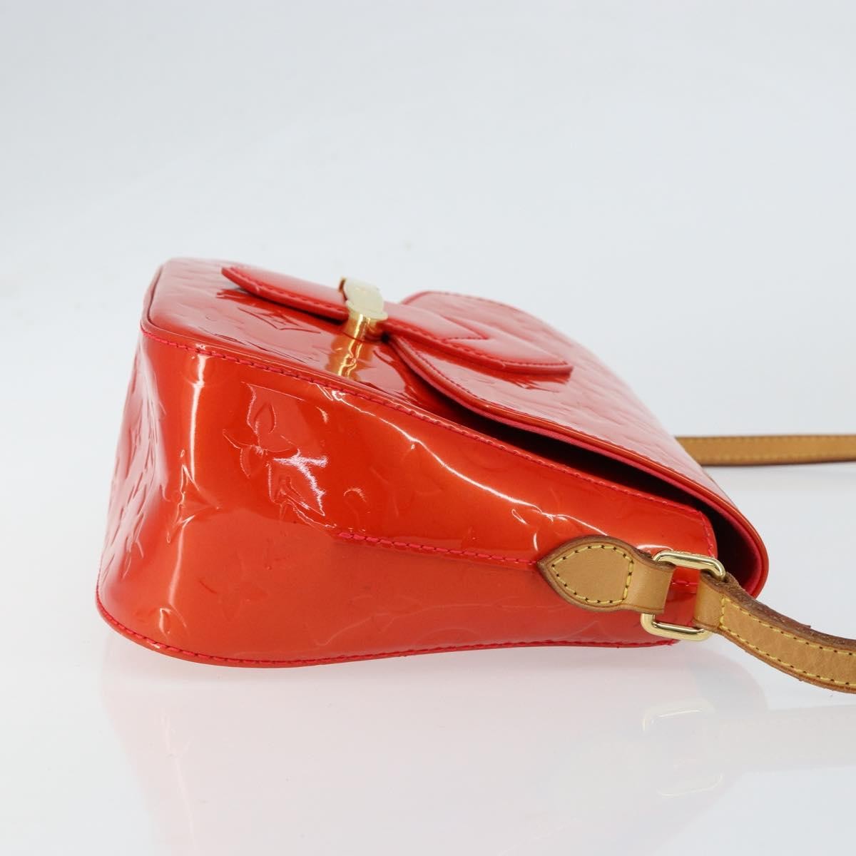 Louis Vuitton LOUIS VUITTON Vernis Bell FlowerGM Bag Rouge Grunadine M91728 LV Authentic 154321V