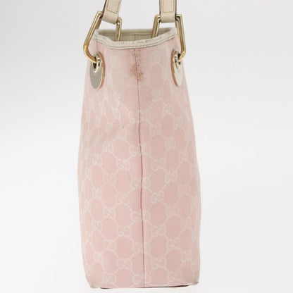 Gucci GUCCI GG Canvas Tote Bag Pink Gold 120840 Authentic 159575