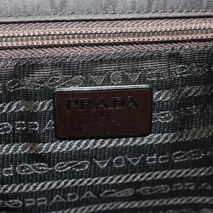 Prada PRADA Shoulder Bag Nylon Khaki Silver Authentic 123373