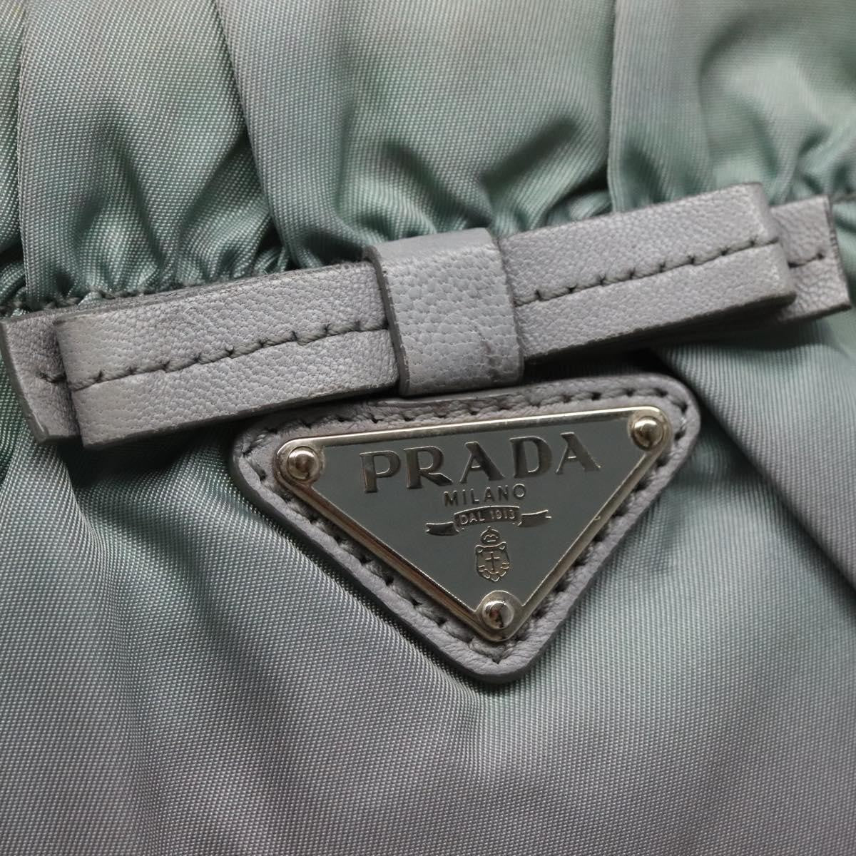 Prada PRADA Hand Bag Nylon 2way Gray Authentic 110159