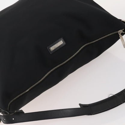 Gucci GUCCI Shoulder Bag Canvas Black Silver Authentic BA11545