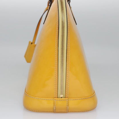 Louis Vuitton LOUIS VUITTON Monogram Vernis Alma PM Hand Bag Citrin M90101 LV Authentic EC497
