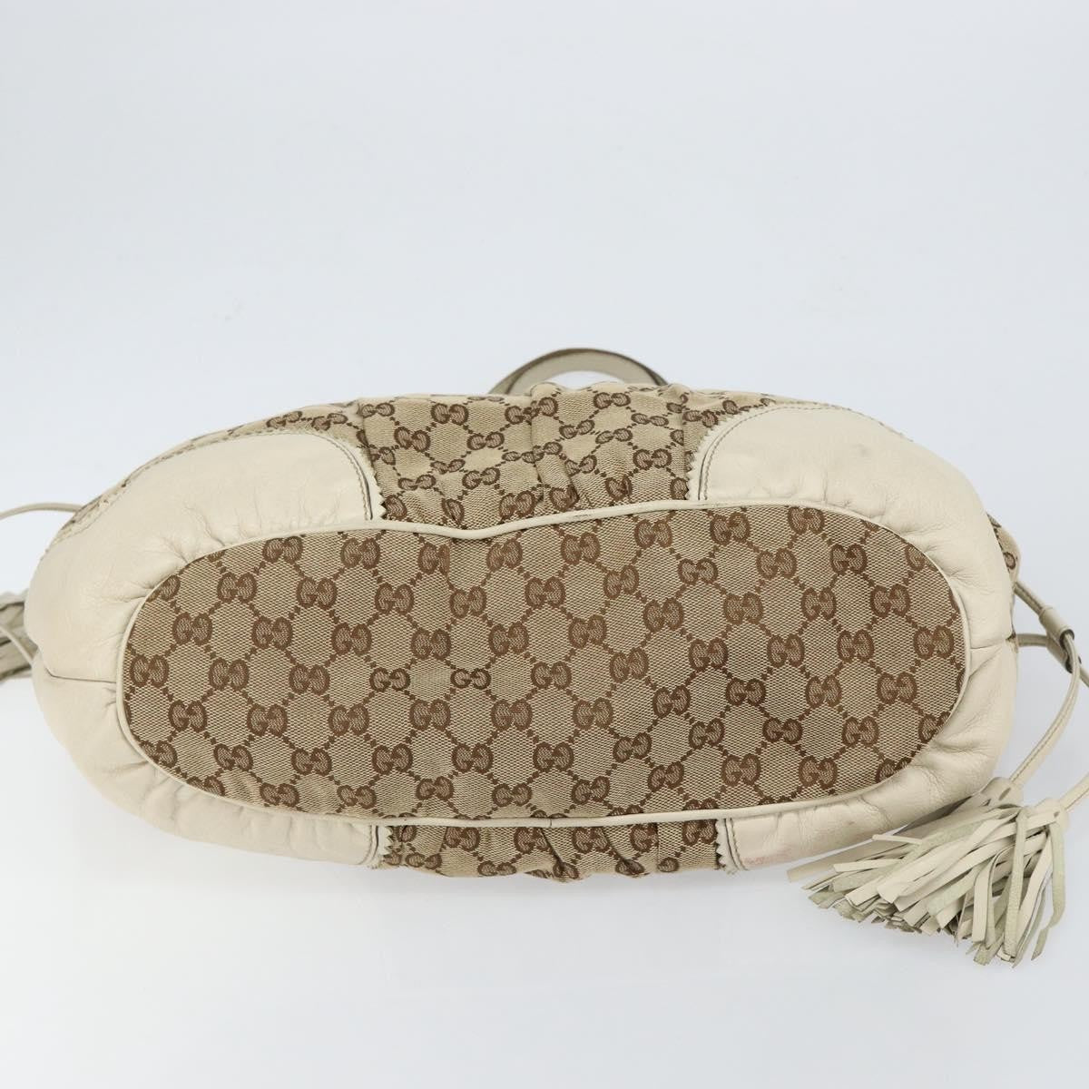 Gucci GUCCI GG Canvas Tote Bag Beige Gold 211954 Authentic 146633