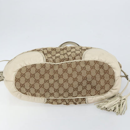 Gucci GUCCI GG Canvas Tote Bag Beige Gold 211954 Authentic 146633