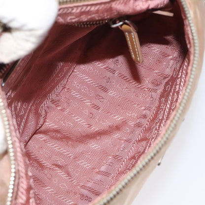 Prada PRADA Shoulder Bag Nylon Beige Authentic EC614