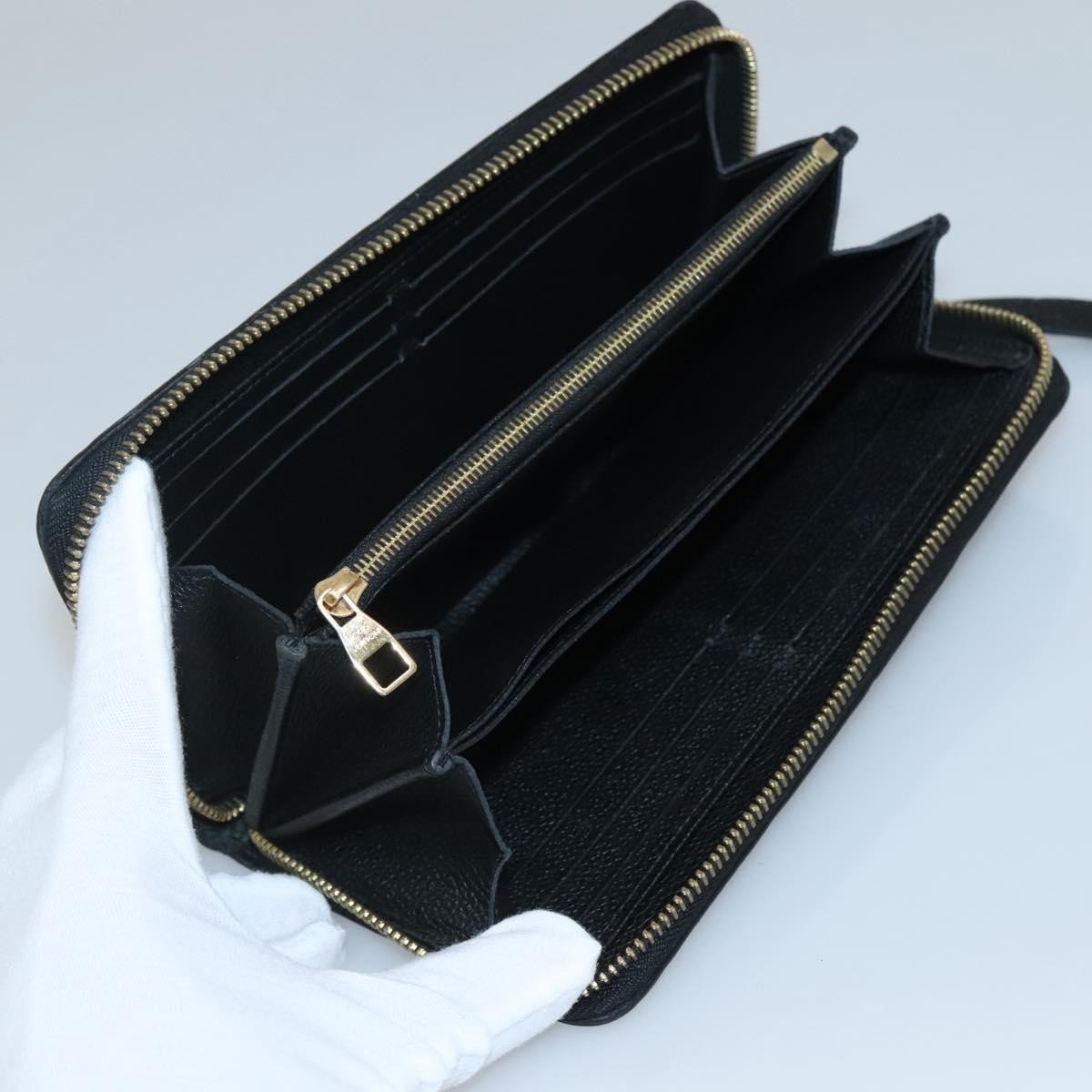 Louis Vuitton LOUIS VUITTON Monogram Empreinte Zippy Wallet Wallet Black M61864 LV Authentic hk2892 Bag