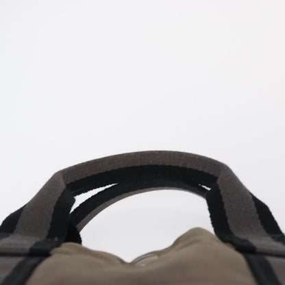 Hermès Hermès HERMES Fourre ToutMM Hand Bag Canvas Gray Silver Authentic 151280