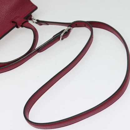 Gucci GUCCI Bamboo Daily Hand Bag Leather 2way Pink Silver 370831 Authentic BA5180