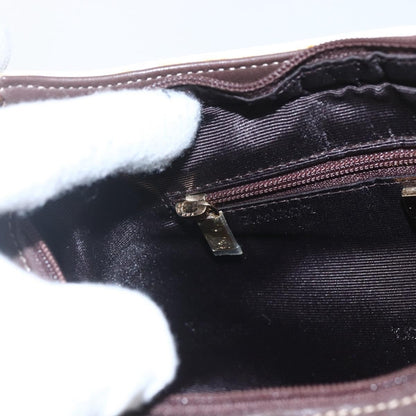 Loewe LOEWE Shoulder Bag Leather White Gold Authentic 162858