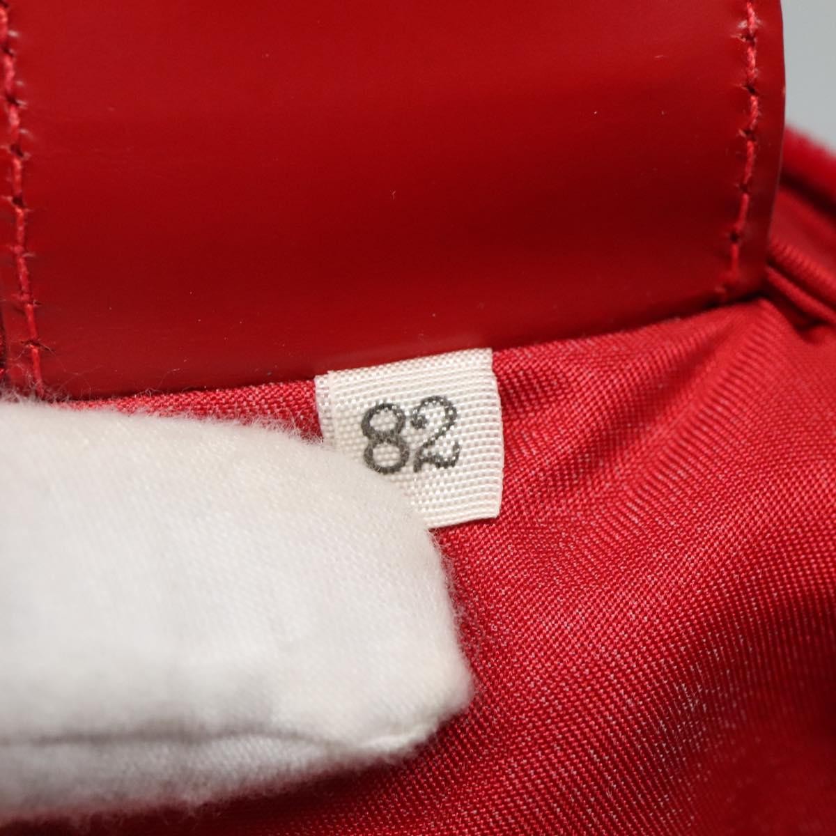 Prada PRADA Shoulder Bag Nylon Red Silver Authentic 101081