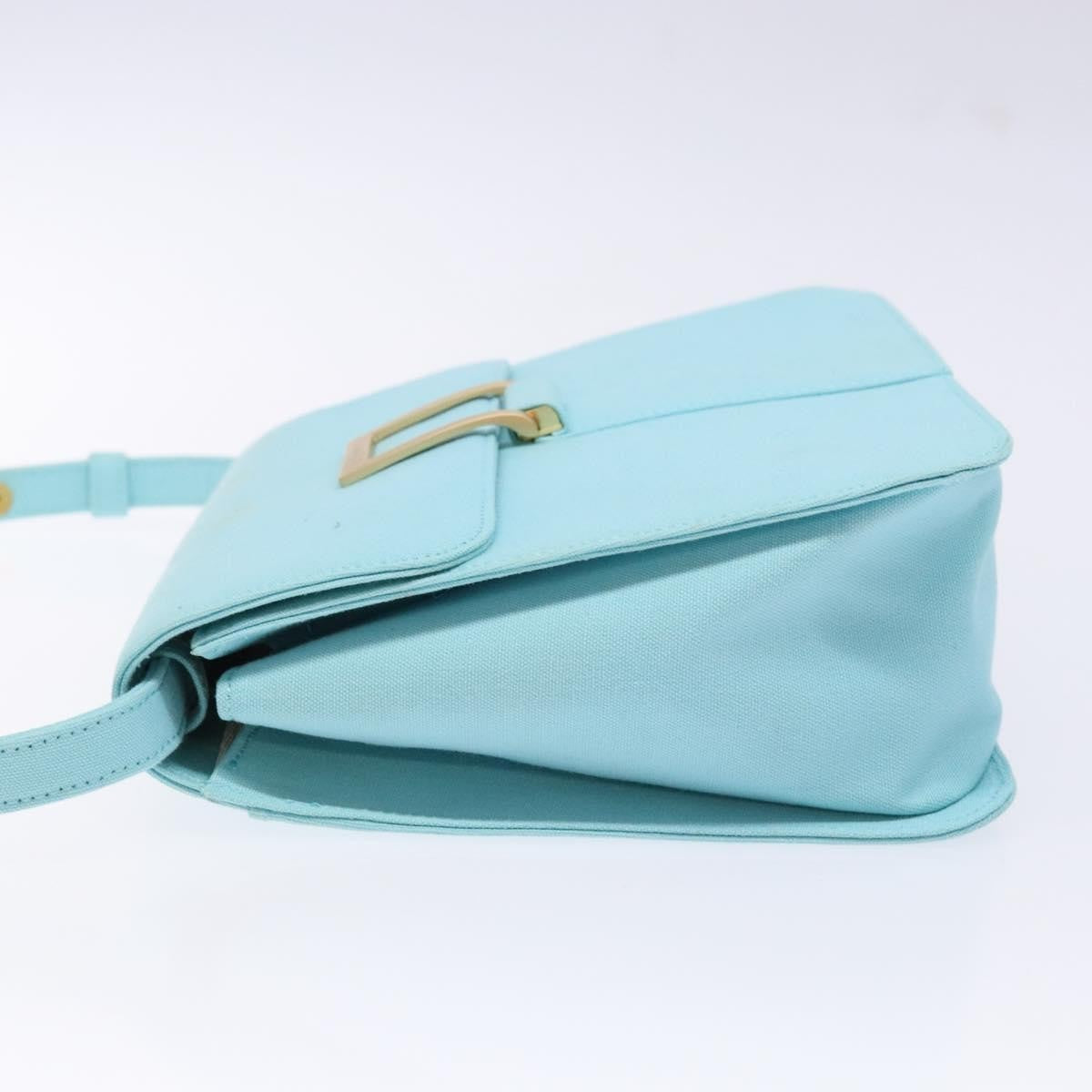 Saint Laurent SAINT LAURENT Shoulder Bag Canvas Light Blue Authentic BA5491