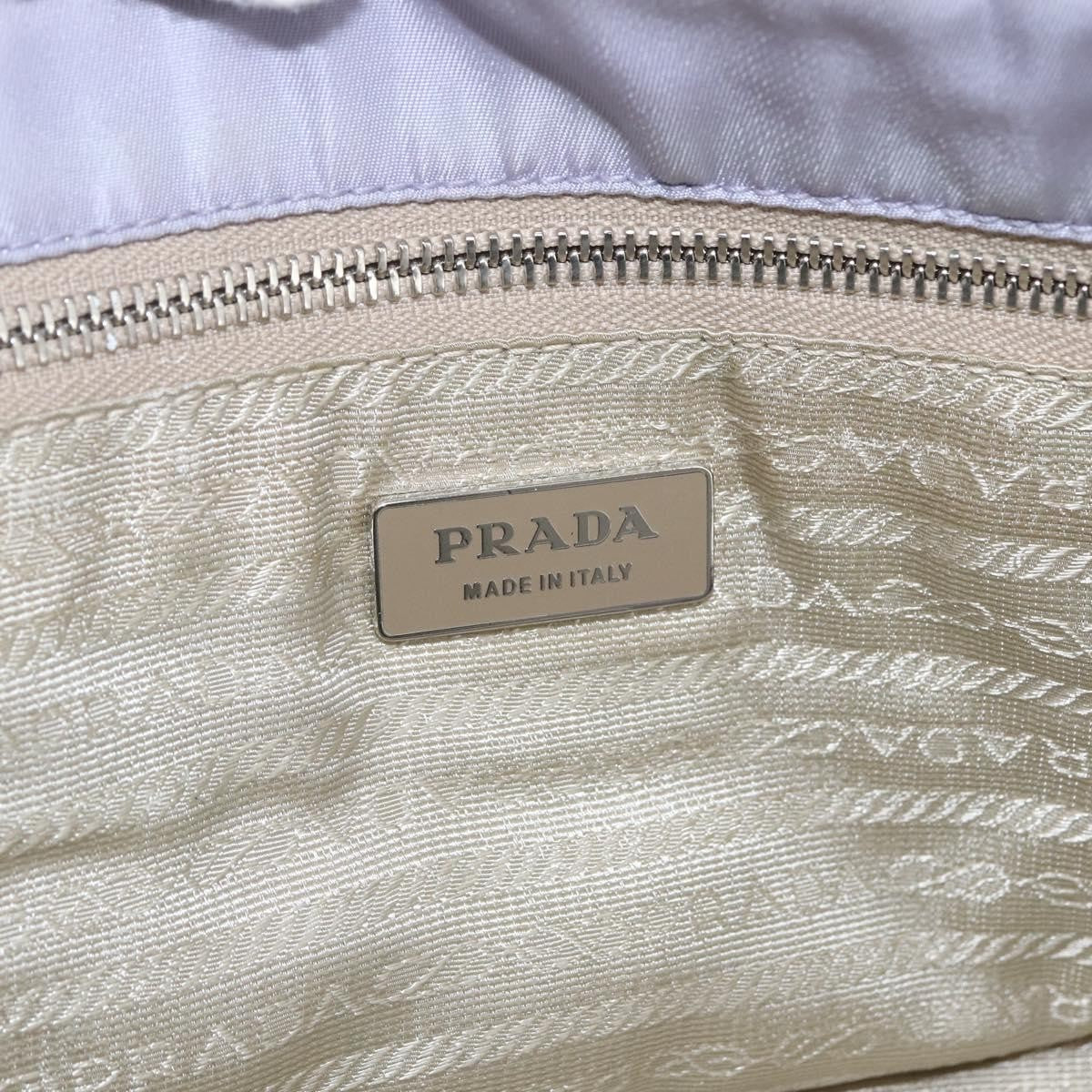 Prada PRADA Backpack Nylon Leather Purple Silver Authentic am10579 Bag