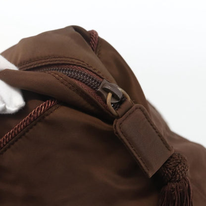Prada PRADA Shoulder Bag Nylon Brown Authentic 162341