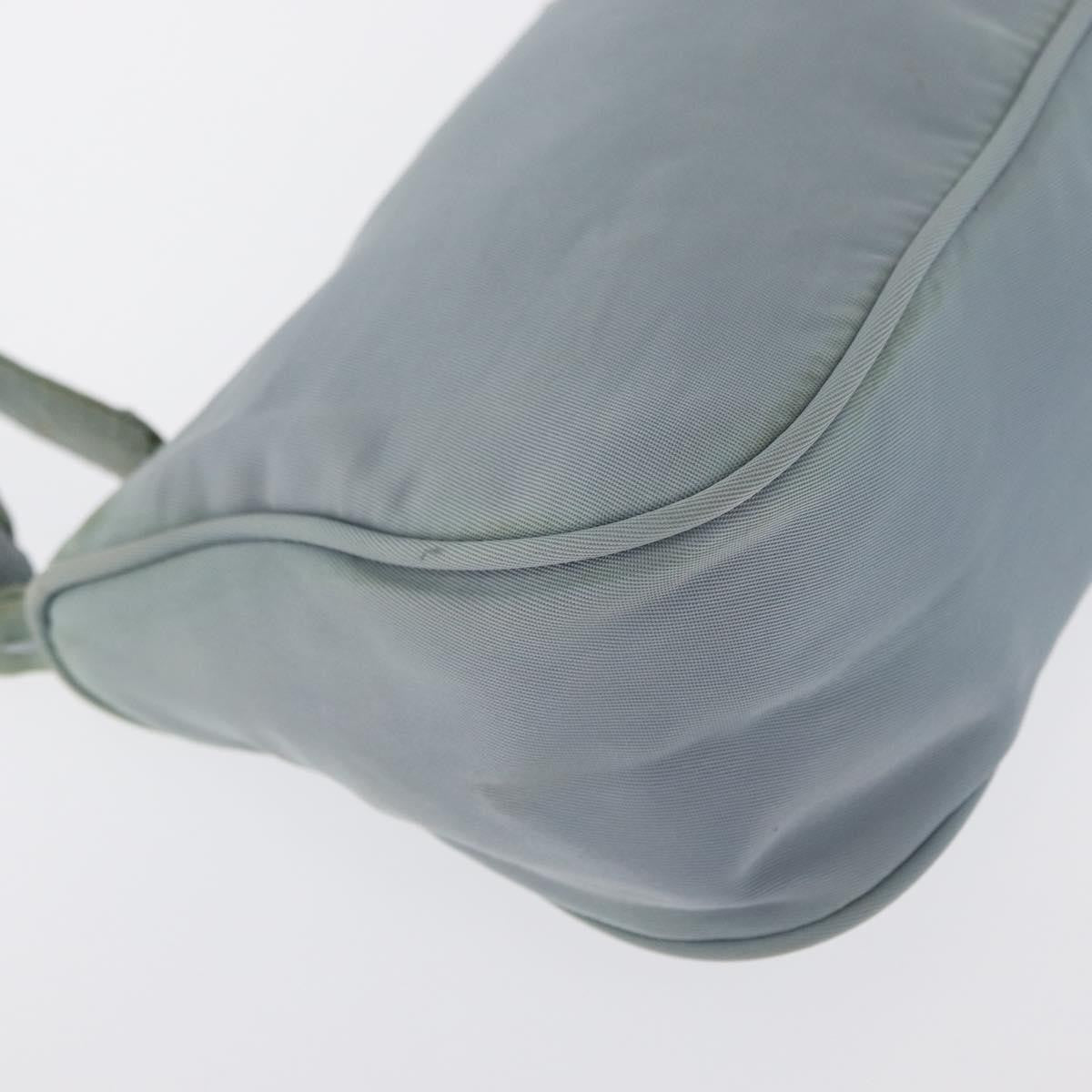 Prada PRADA Accessory Pouch Nylon Light Blue Silver Authentic 170583 Bag