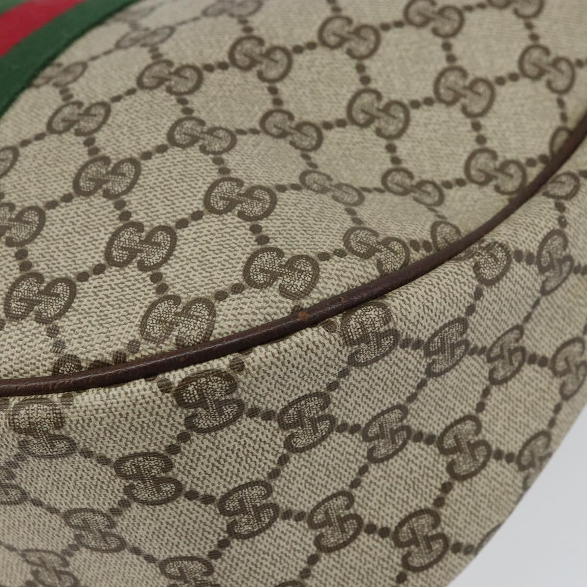 Gucci GUCCI GG Supreme Web Sherry Line Shoulder Bag PVC Beige 001 3840 5 Authentic 156832