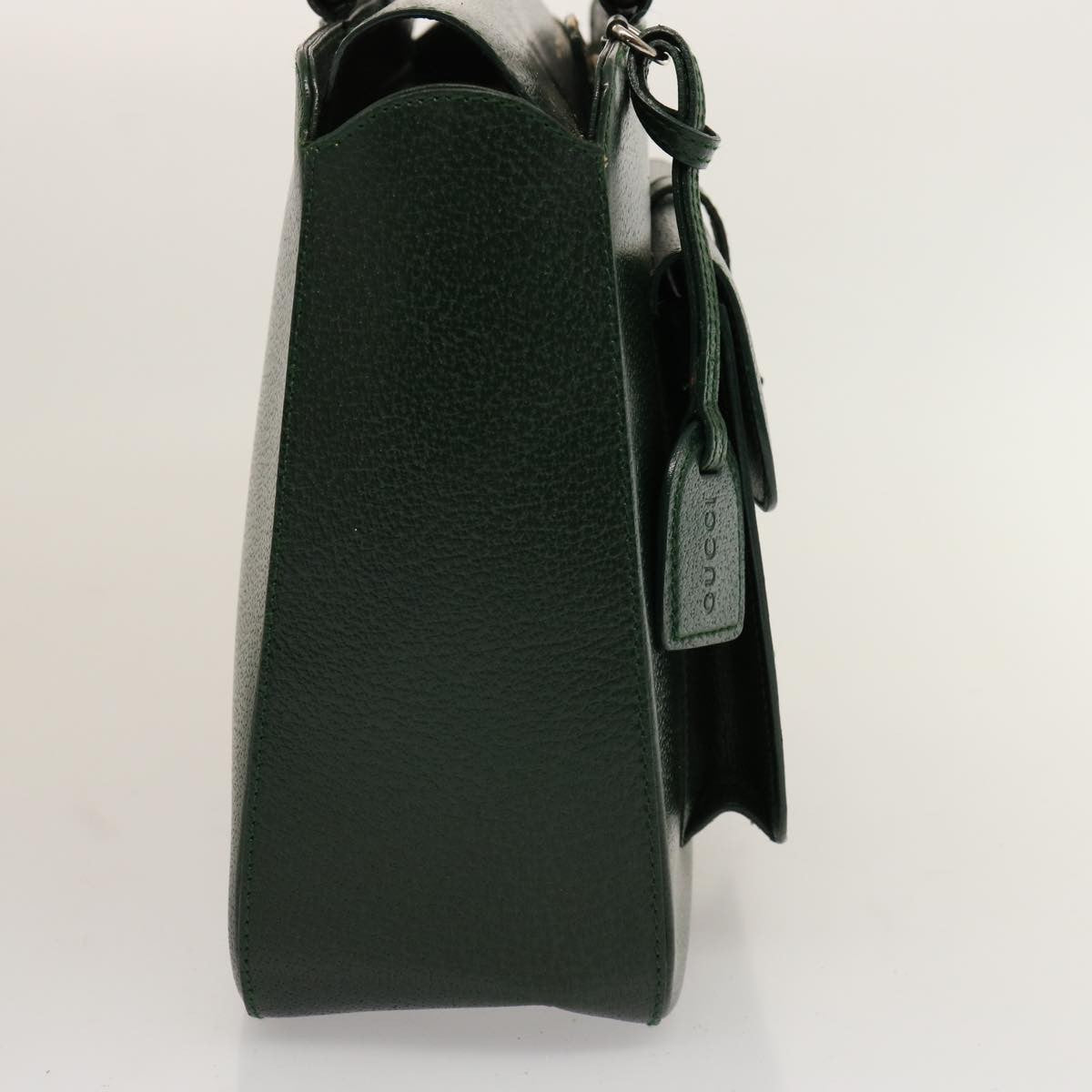 Gucci GUCCI Hand Bag Leather Green 000 2058 0307 Authentic 75505