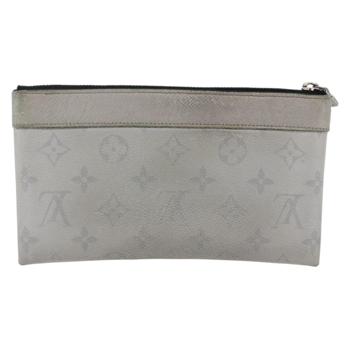 Louis Vuitton LOUIS VUITTON Monogram Taigarama Pochette Discovery PM Gray M30279 Authentic 147372 Bag
