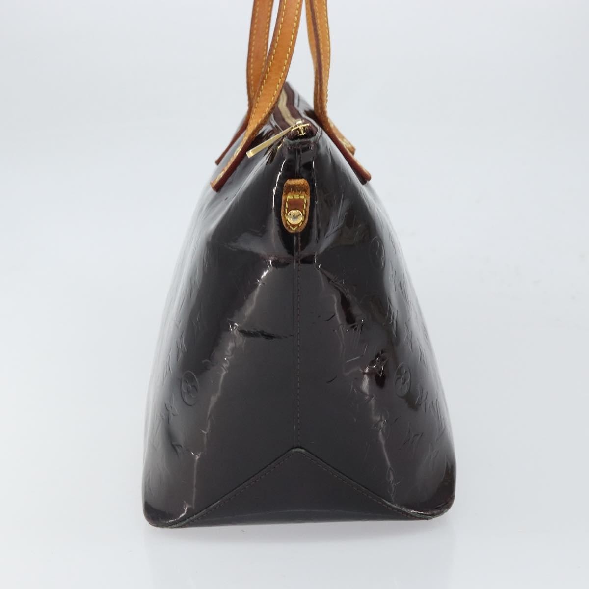 Louis Vuitton LOUIS VUITTON Monogram Vernis Bellevue GM Tote Bag Amarante M93589 Authentic 166294