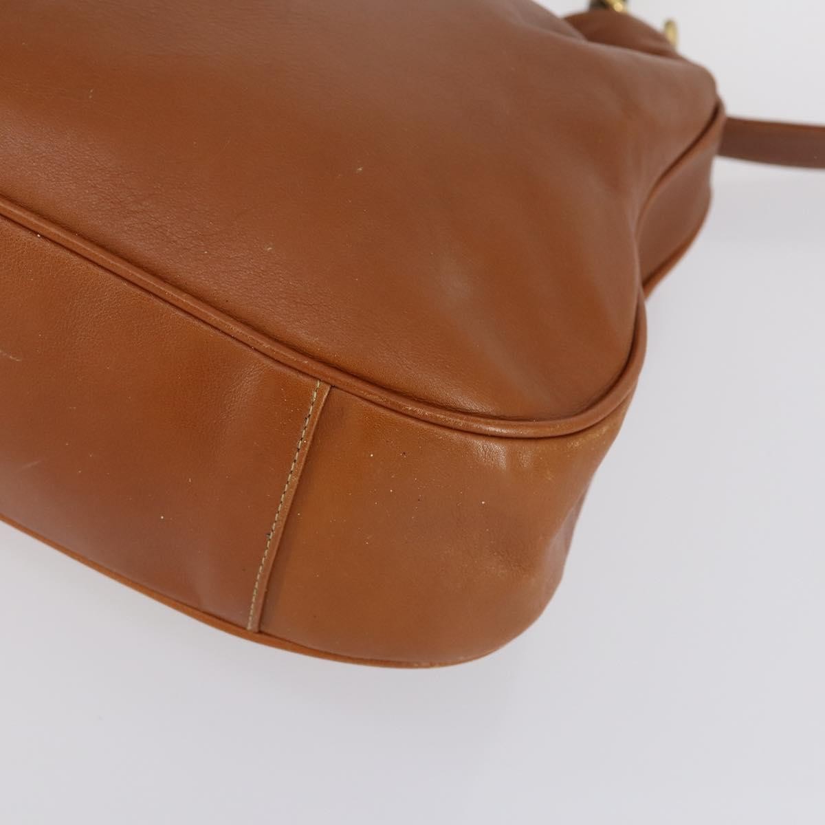 Gucci GUCCI Bamboo Shoulder Bag Leather 2way Brown Gold 001 2852 1577 0 Authentic ep12095