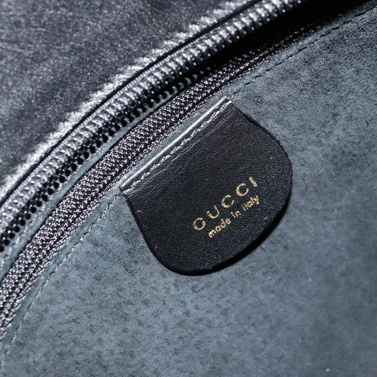 Gucci GUCCI Hand Bag Leather Black Authentic 71508