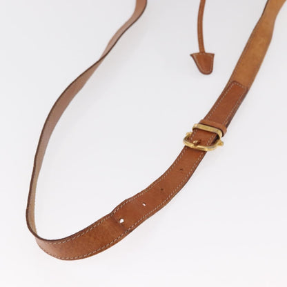 Celine CELINE Macadam Canvas Shoulder Bag PVC Leather 2way Brown Gold Authentic ka784