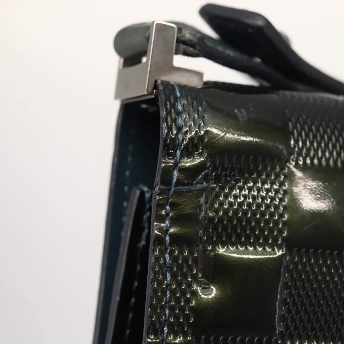 Louis Vuitton LOUIS VUITTON Damier Vernis Club Bag Green Petrol Blue M92128 LV Authentic BA5815