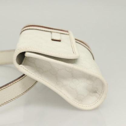 Gucci GUCCI GG Supreme Sherry Line Waist bag PVC White Gold 1669 Authentic bs28457