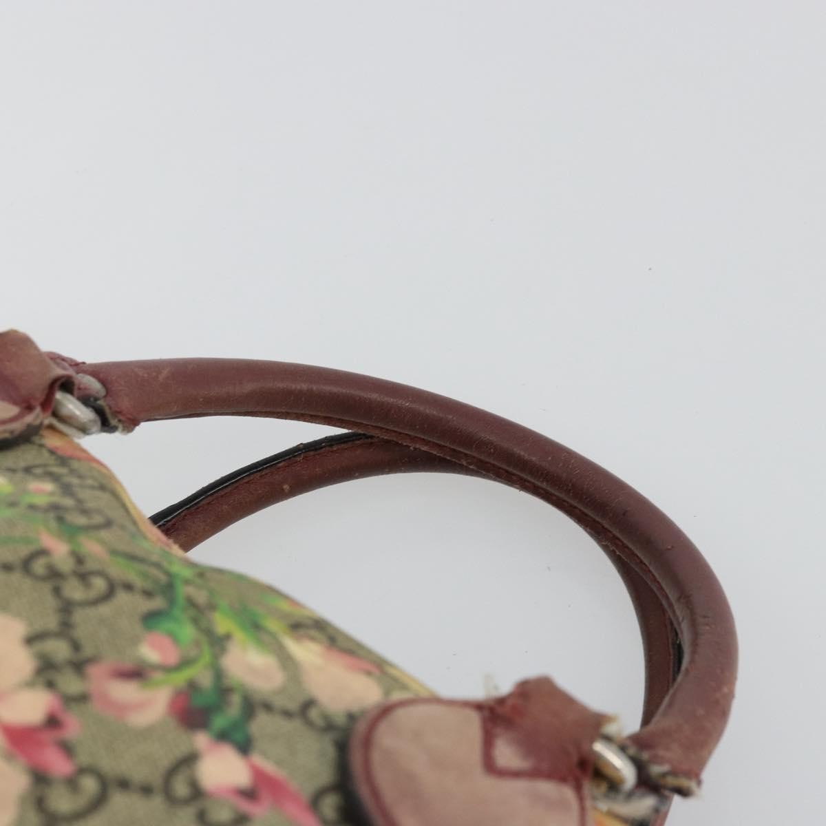 Gucci GUCCI GG Supreme Boston Bag PVC Beige Silver 409529 Authentic ep14278