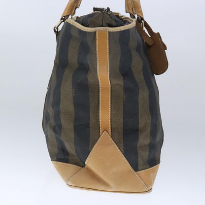 Fendi FENDI Pecan Canvas Boston Bag Coated Canvas Khaki Brown Authentic ti2355