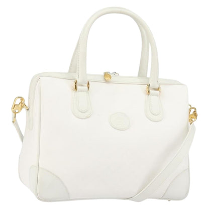 Gucci GUCCI Micro GG Supreme Boston Bag PVC 2way White Gold 002 123 0167 Authentic BA6571
