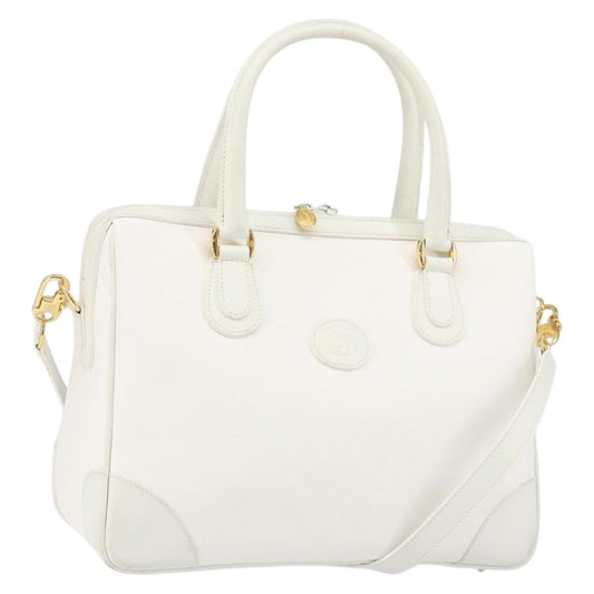 Gucci GUCCI Micro GG Supreme Boston Bag PVC 2way White Gold 002 123 0167 Authentic BA6571
