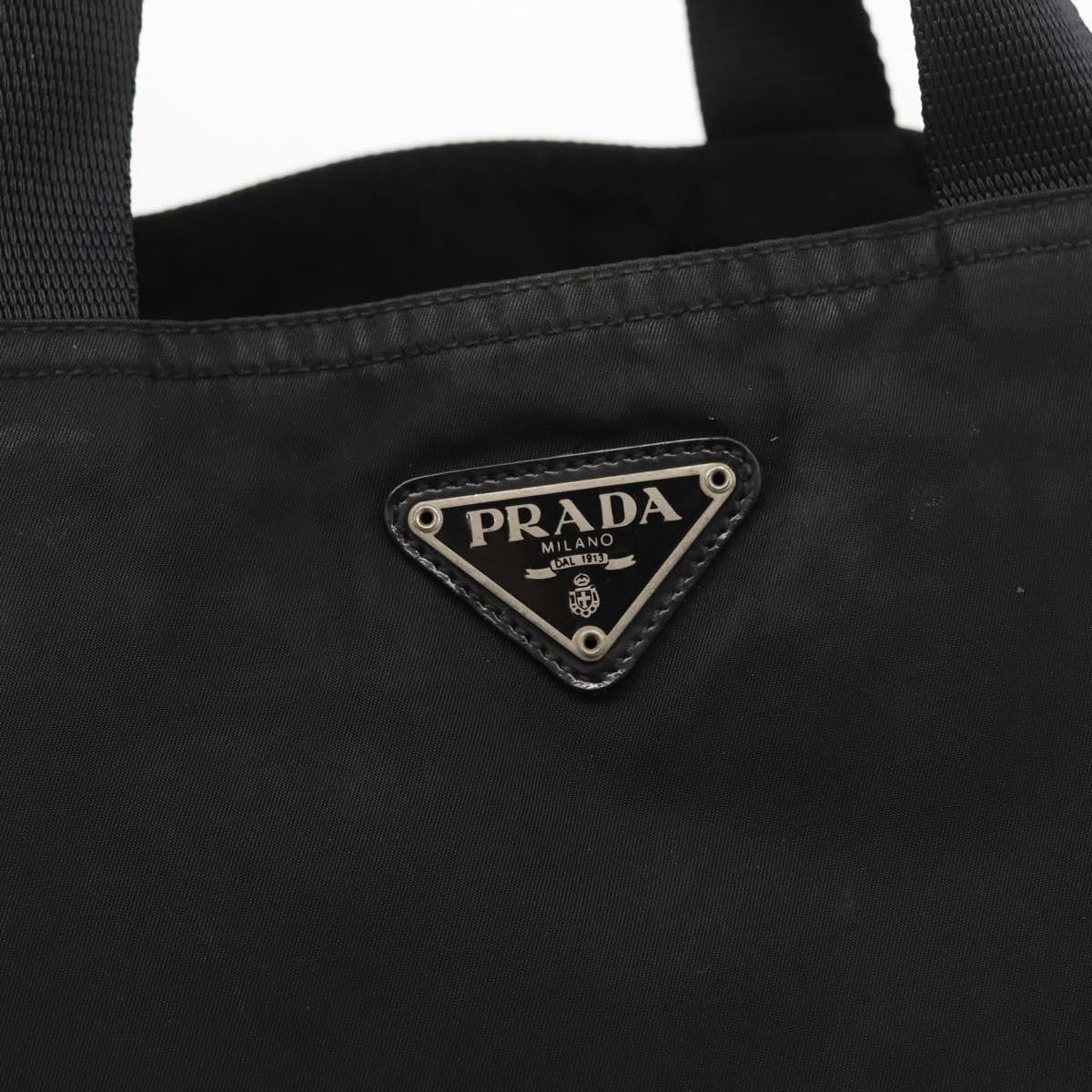 Prada PRADA Tote Bag Nylon Black Silver Authentic bs29615