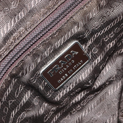Prada PRADA Shoulder Bag Nylon Beige Silver Authentic 161725