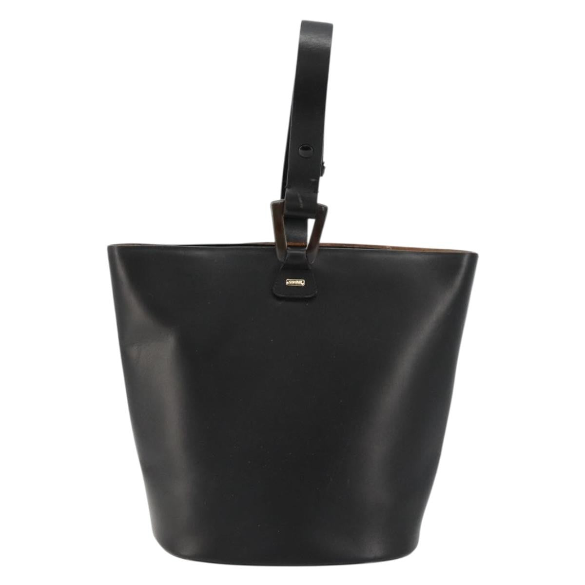 Gucci GUCCI Hand Bag Leather Black Authentic 71508