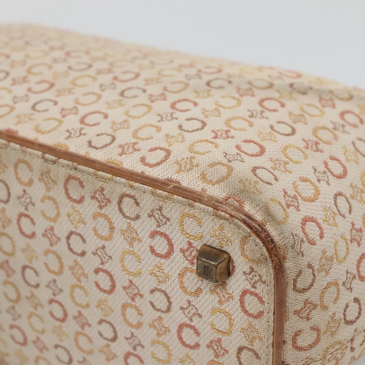 Celine CELINE C Macadam Canvas Shoulder Bag Beige Authentic bs28954