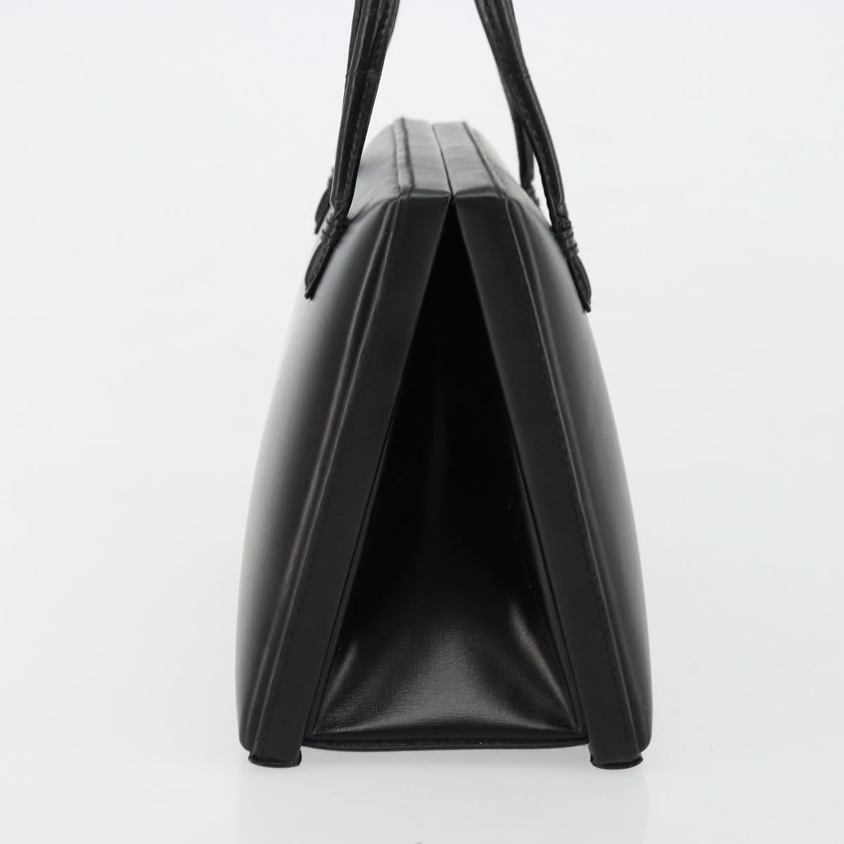 Loewe LOEWE Hand Bag Leather Black Gold Authentic bs34657