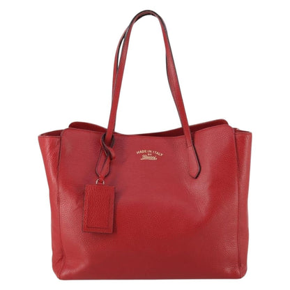 Gucci GUCCI Swing Tote Bag Leather Red Gold 354397 Authentic 144275