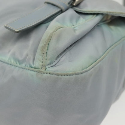 Prada PRADA Shoulder Bag Nylon Light Blue Silver Authentic ki5926