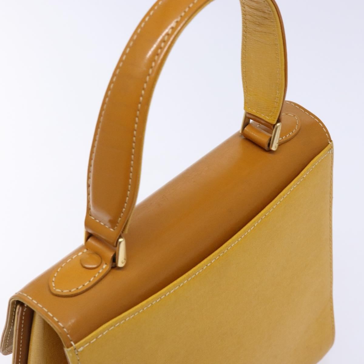 Burberrys Burberrys Hand Bag Leather Yellow Gold Authentic BA4802