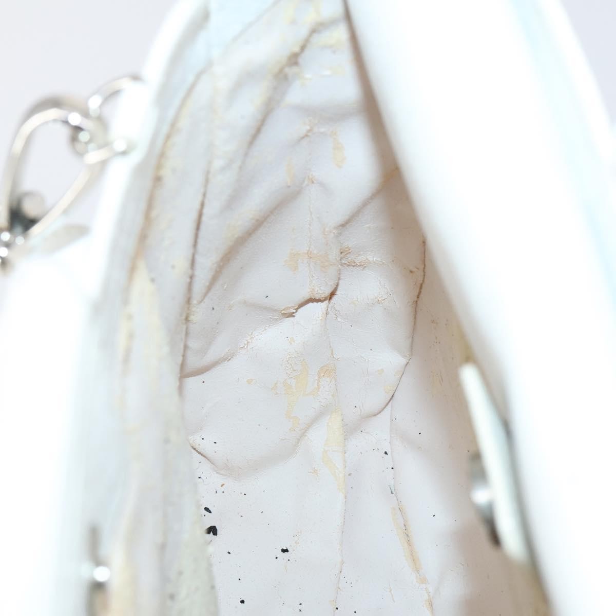 Gucci GUCCI Hand Bag Leather 2way White Silver 000 2058 0307 5 Authentic ep11566