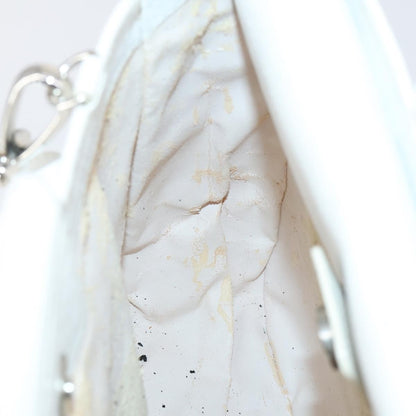 Gucci GUCCI Hand Bag Leather 2way White Silver 000 2058 0307 5 Authentic ep11566