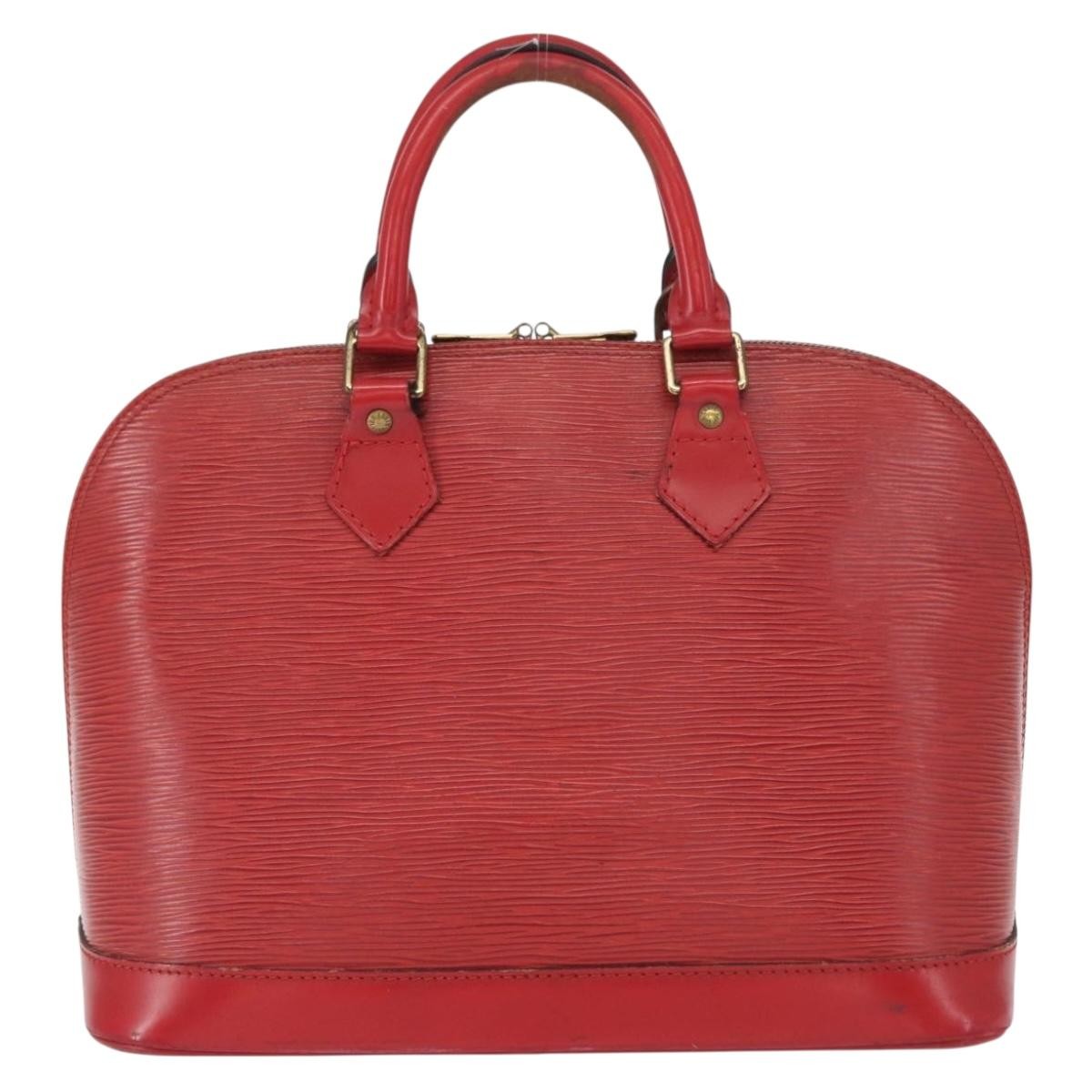 Louis Vuitton LOUIS VUITTON Epi Alma Hand Bag Castilian Red M52147 LV Authentic 158108