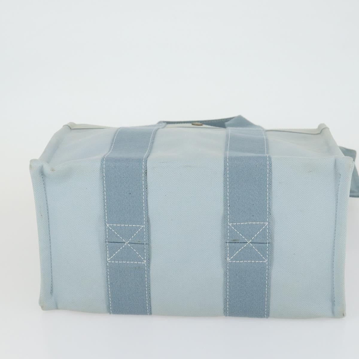 Hermès Hermès HERMES Bora Bora MM Hand Bag Canvas 2 Set Baby Blue Silver Authentic mr1842