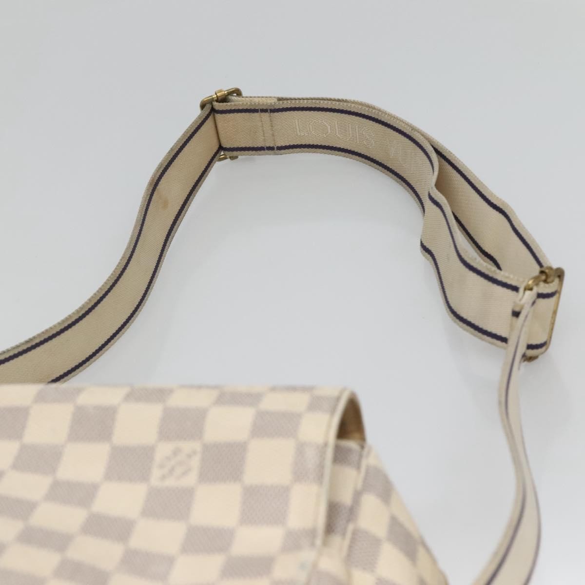 Louis Vuitton LOUIS VUITTON Damier Azur Naviglio Shoulder Bag N51189 LV Authentic 128957