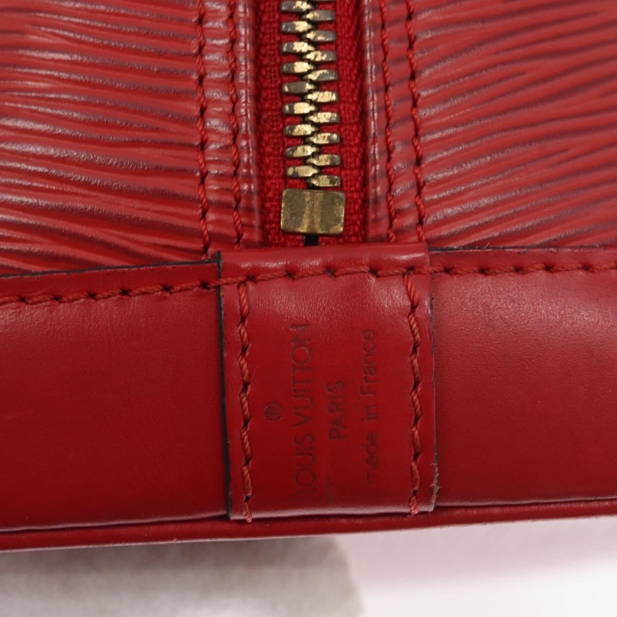 Louis Vuitton LOUIS VUITTON Epi Alma Hand Bag Castilian Red M52147 LV Authentic 158108