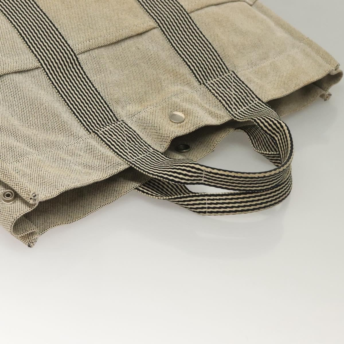 Hermès Hermès HERMES Fourre Tout MM Hand Bag Canvas Gray Silver Authentic 133159